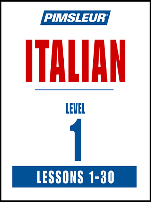 Title details for Pimsleur Italian Level 1 by Pimsleur - Wait list